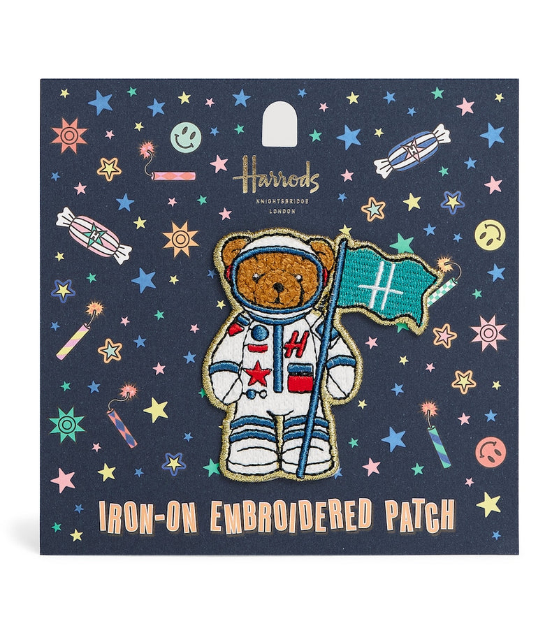 Harrods astronaut bear embroidered patch, UK version
