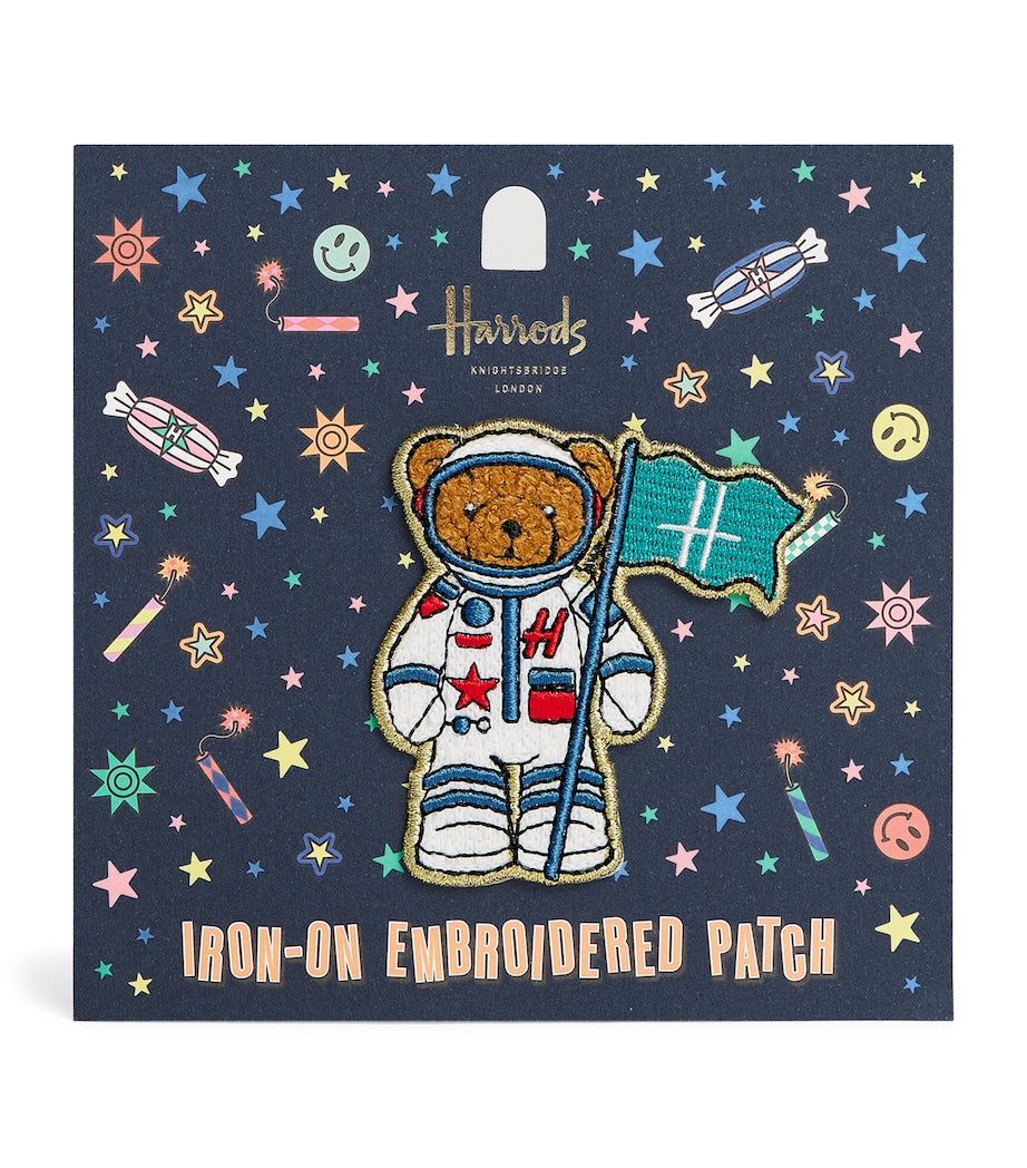 Harrods astronaut bear embroidered patch, UK version