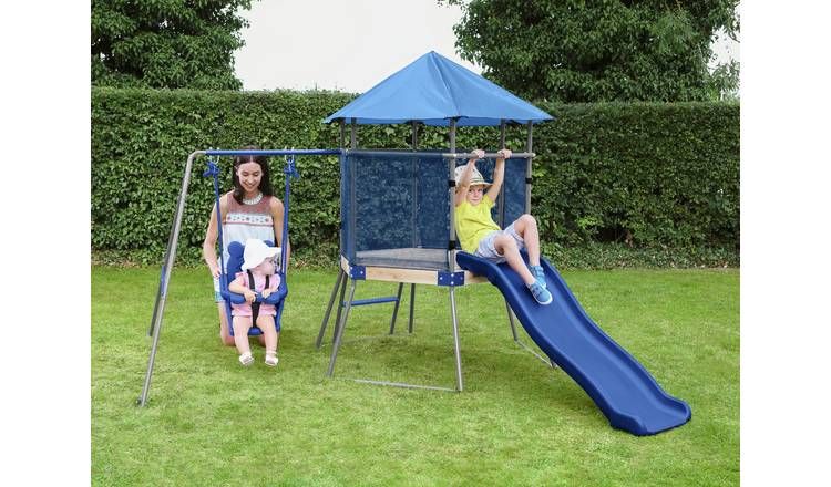 Chad Valley Climbing Frame with Toddler Swing and Kids Slide