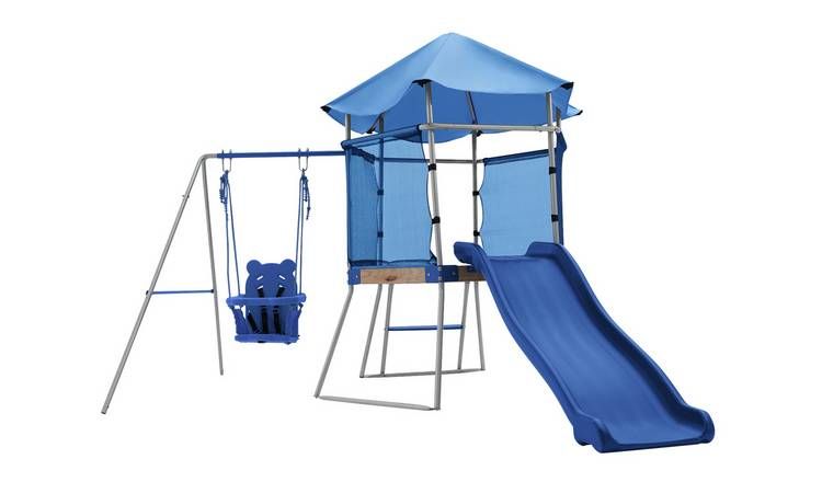 Chad Valley Climbing Frame with Toddler Swing and Kids Slide