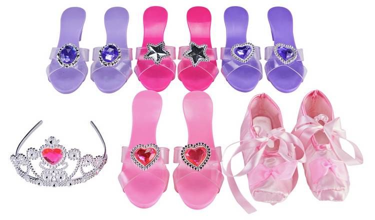 Chad Valley Glamour Shoes - 5 Pack with Tiara