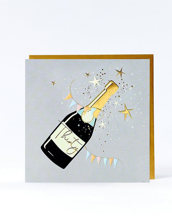 Champagne 30th Birthday Card