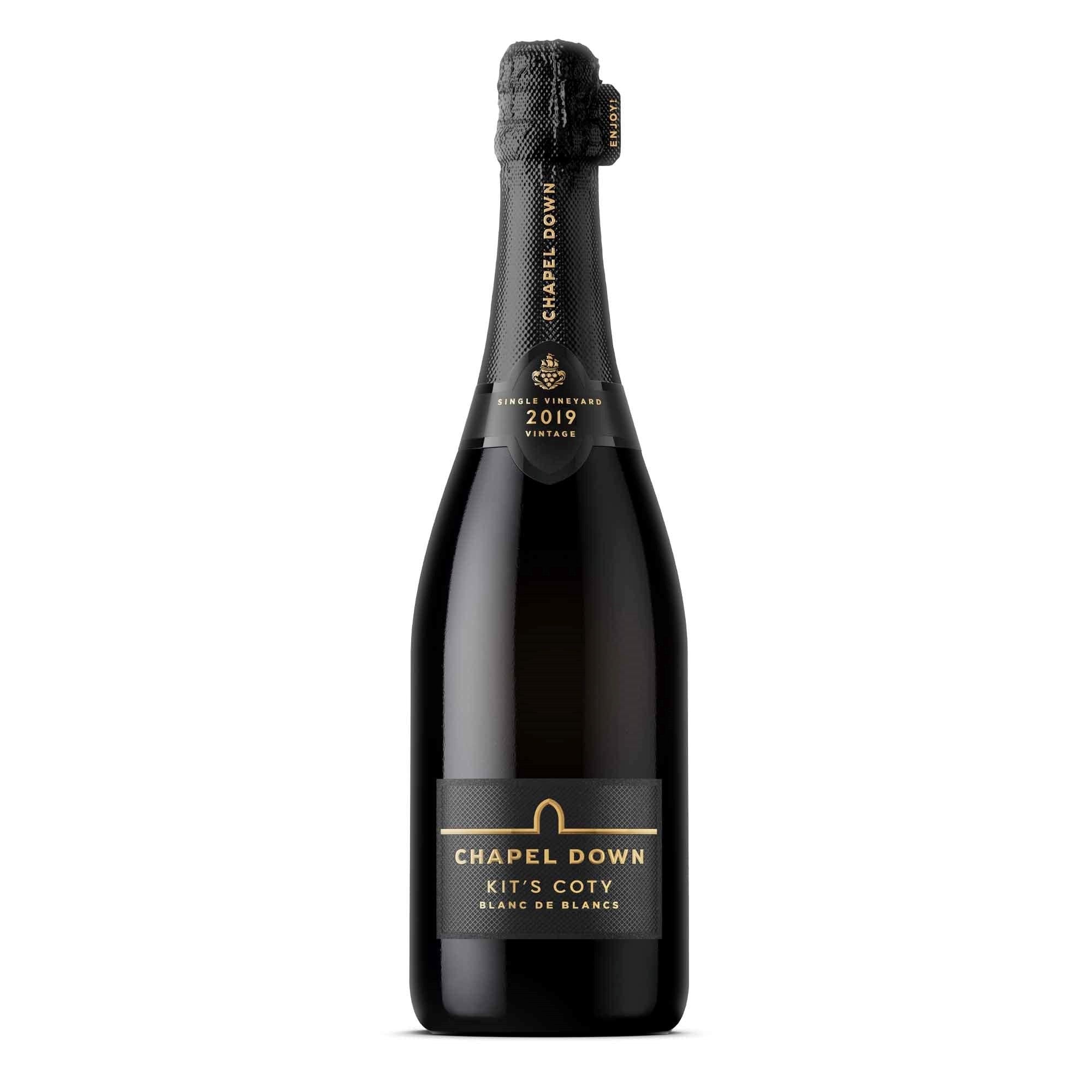 Chapel Down Kit's Coty Blanc de Blancs sparkling wine 75cl, UK version