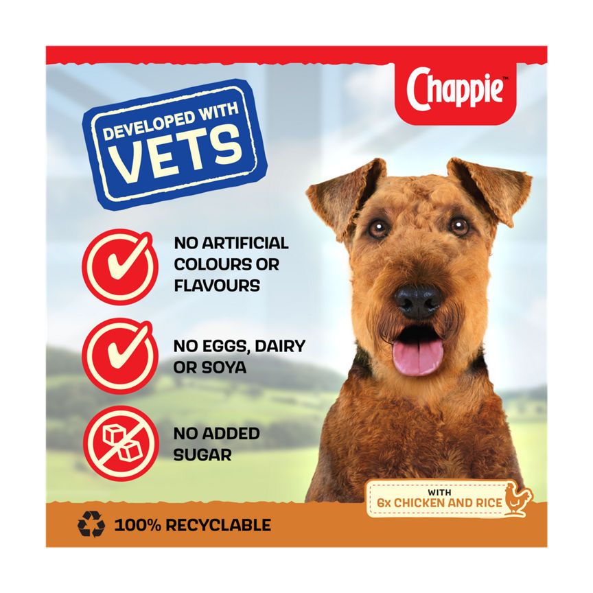 Chappie Adult Wet Dog Food Tins Chicken & Rice in Loaf