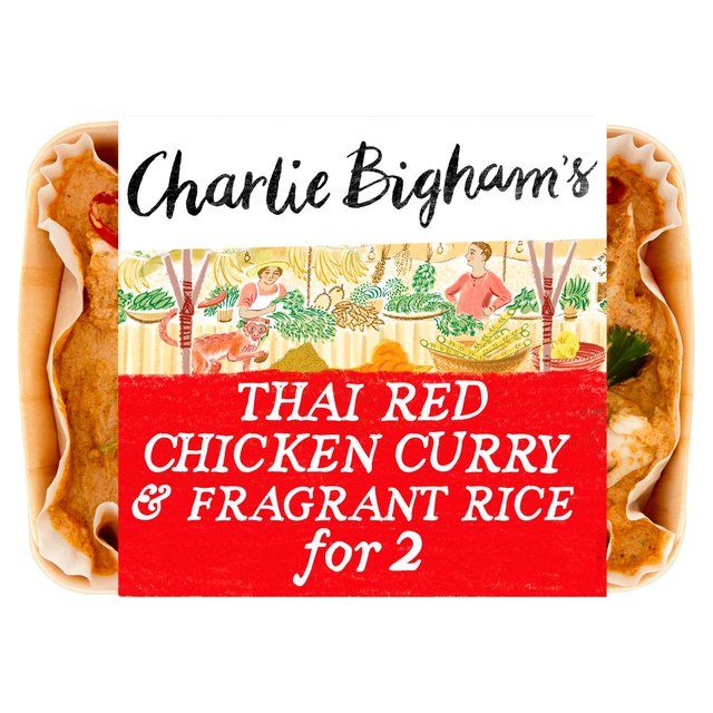 Charlie Bigham's Thai Red Chicken Curry &amp;amp; Fragrant Rice for 2   835g