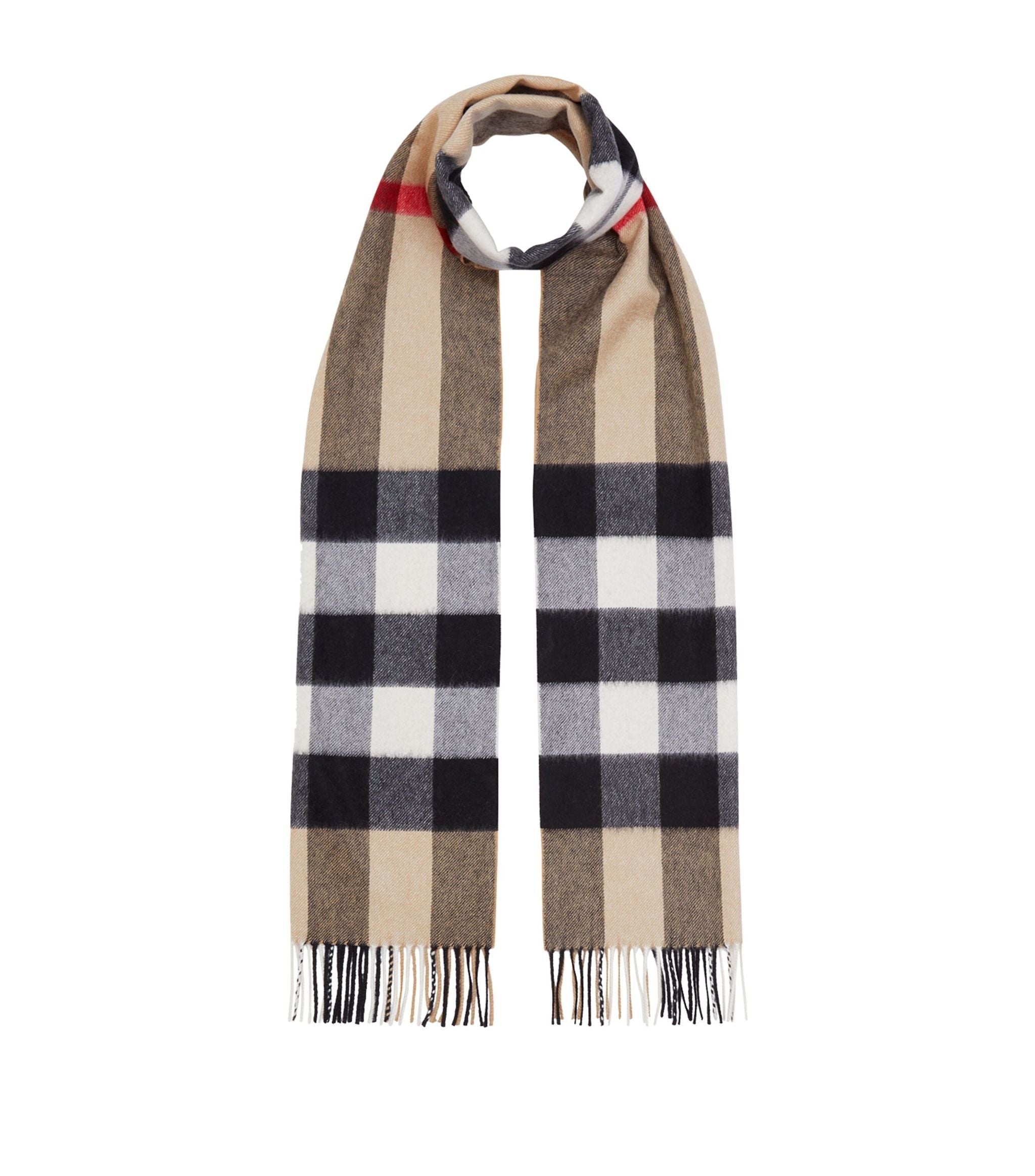 Check Cashmere Scarf