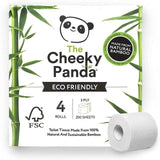 Cheeky Panda Natural Bamboo Toilet Tissue    4 per pack