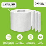 Cheeky Panda Natural Bamboo Toilet Tissue    4 per pack