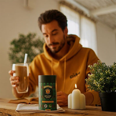 Holland & Barrett Cheerful Buddha Lion's Mane Mushroom Green Tea 15 teposer - Kjøp online på McGrocer