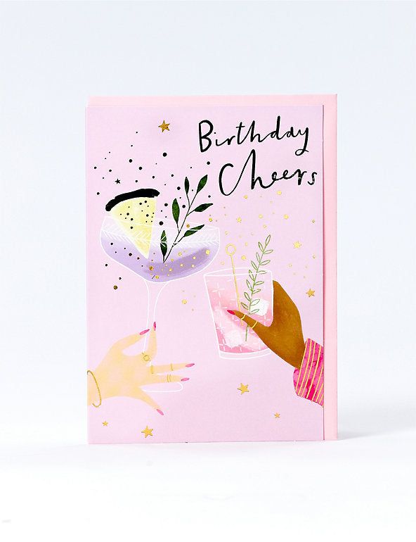 Cheers Drinks Birthday Card