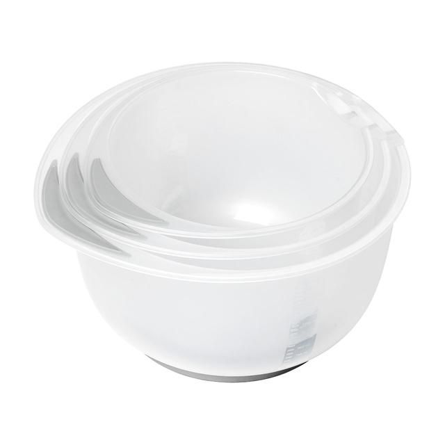 Chef Aid Contain Triple mixing bowl with non-slip base (2.5Lt 2Lt 1.5Lt)