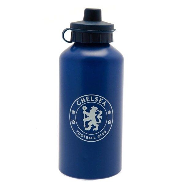 Chelsea FC Crest Aluminium Water Bottle (One Size, One Size)