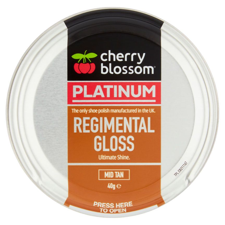 Cherry Blossom Platinum Regimental Gloss Mid Tan