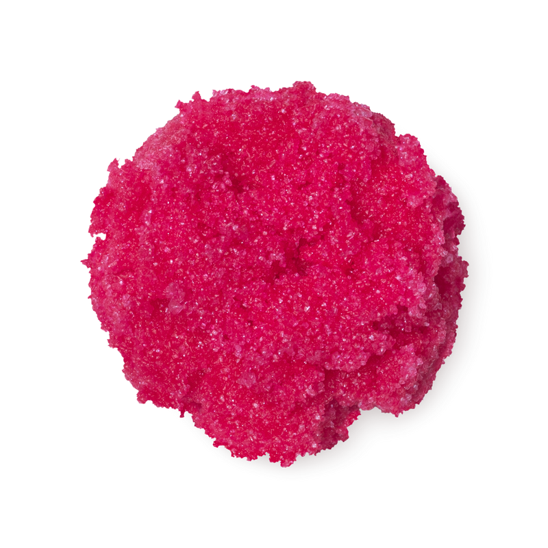 Cherry lip scrub with caster sugar and shea butter (British brand)