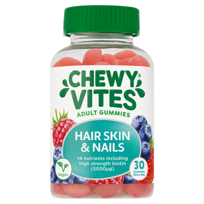 Chewy Vites Adult Gummies Hair Skin &amp;amp; Nails 30 Gummies One a Day