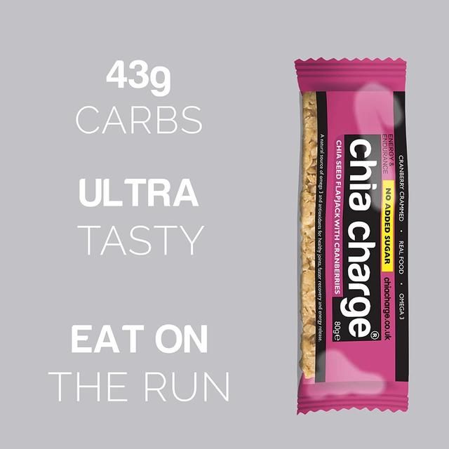 Chia Charge Cranberries Chia Seed Flapjack - no added sugar    80g