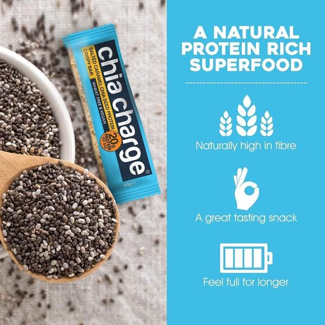 Chia Charge Salted Caramel Chia Seed Protein Crispy Bar    60g