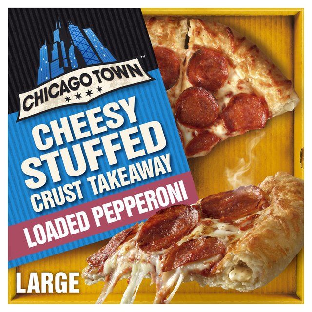 Chicago Town Takeaway Cheesy Stuffed Crust Pepperoni Large Pizza   640g