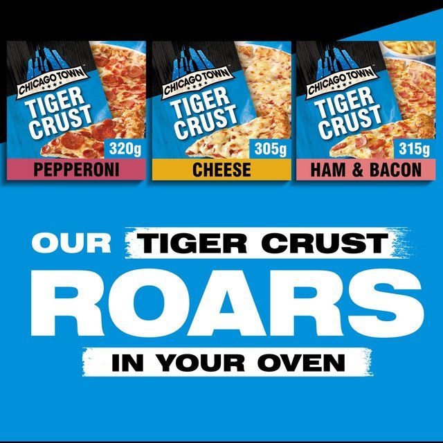 Chicago Town Tiger Crust Cheesy Ham &amp;amp; Bacon Pizza   315g