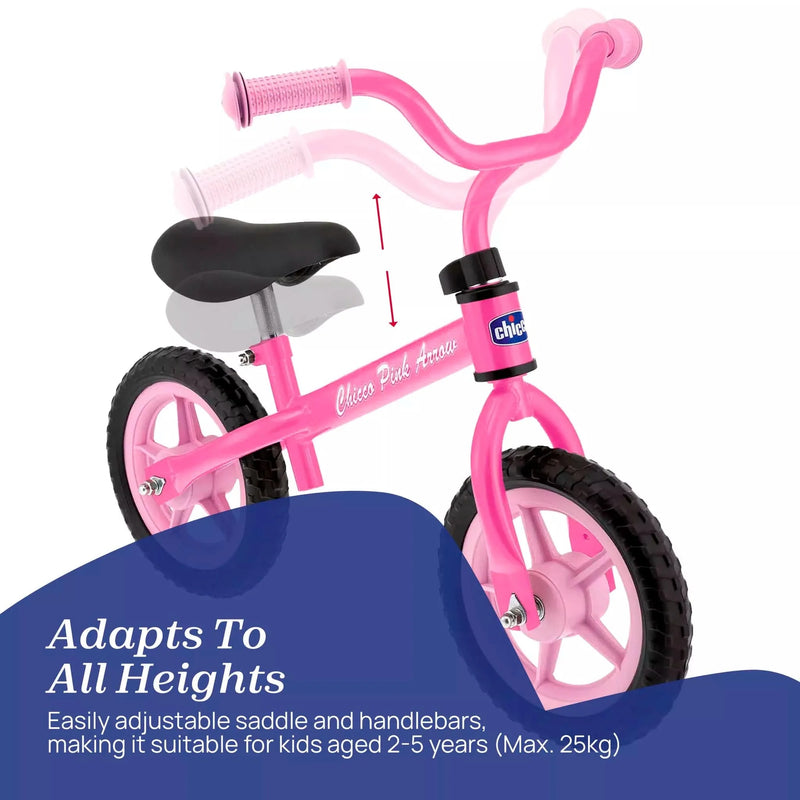 Chicco balance bike Pink Arrow (British brand)