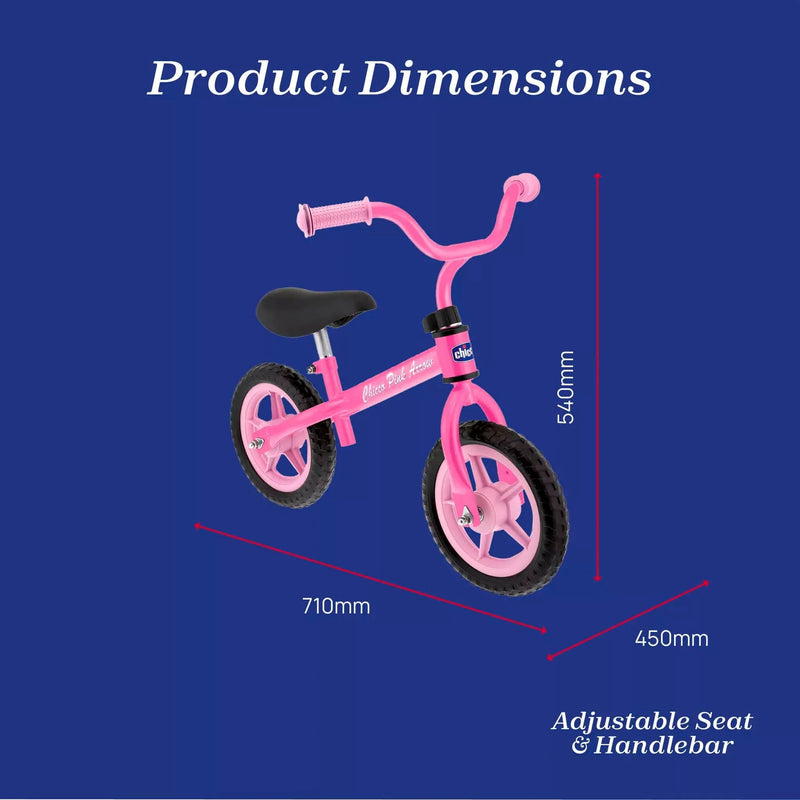 Chicco balance bike Pink Arrow (British brand)