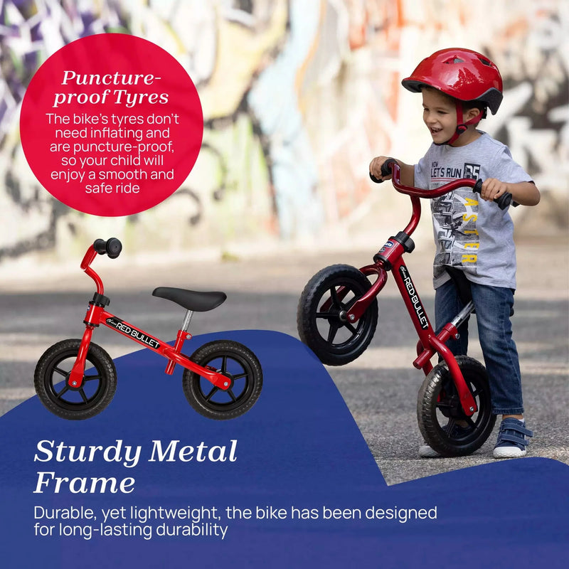 Chicco Red Bullet balance bike for toddlers, imported from the UK