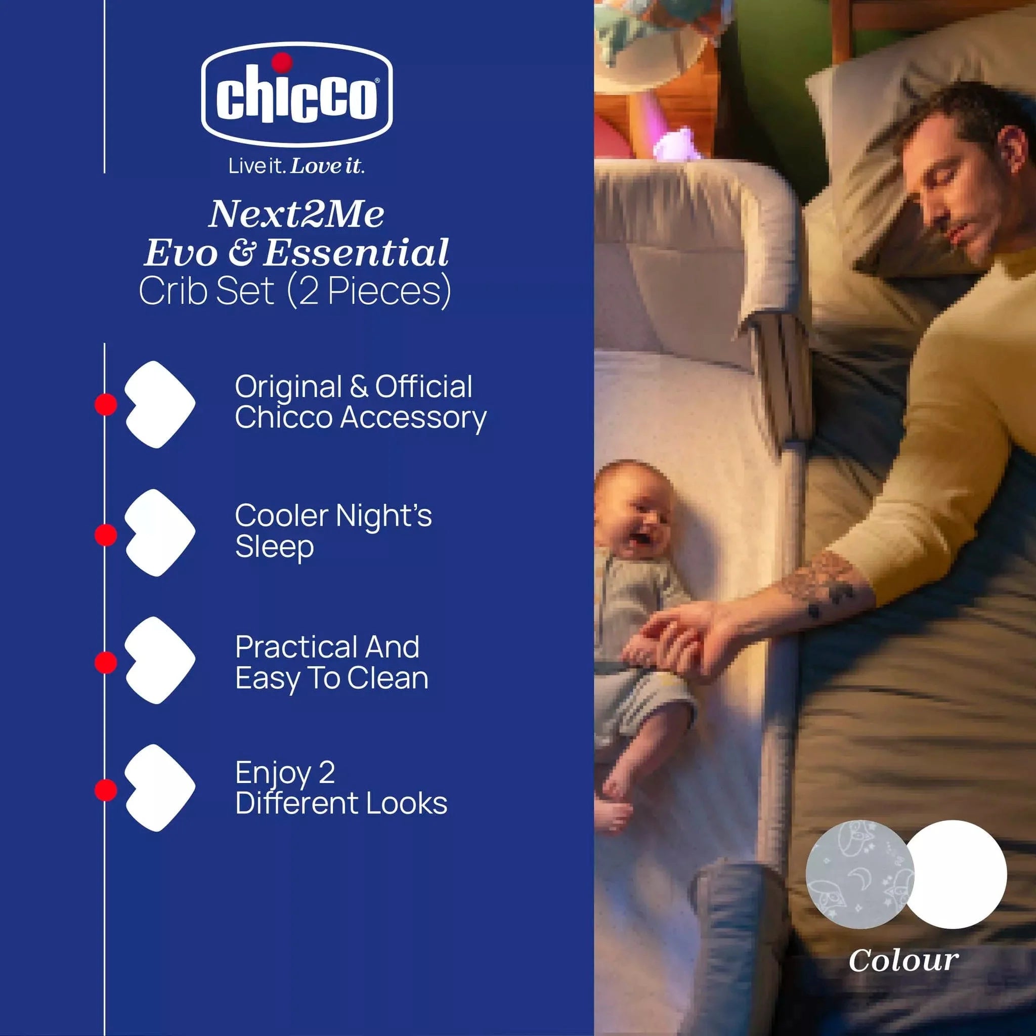 Chicco cotton crib sheet set Grey Fox, 2 piece (British brand)