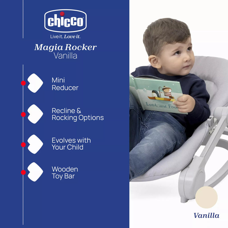 Chicco Magia baby rocker chair in Vanilla, UK version