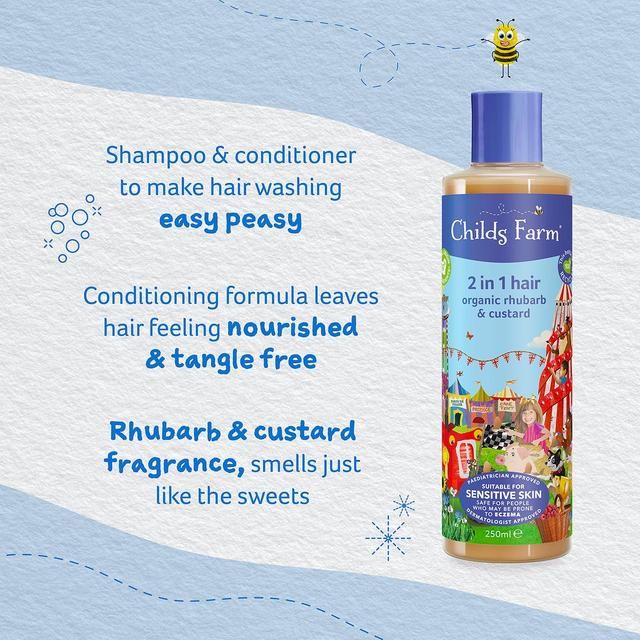 Childs Farm Kids Rhubarb &amp;amp; Custard 2 in 1 Shampoo &amp;amp; Conditioner    250ml