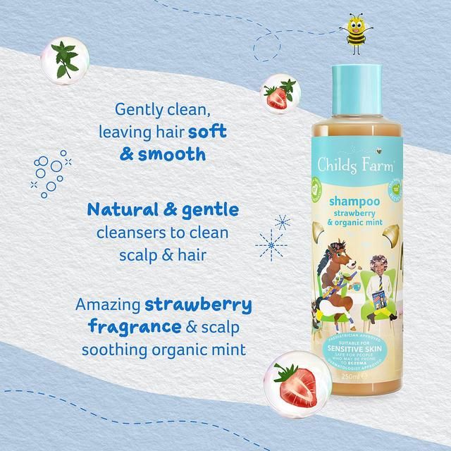 Childs Farm Kids Strawberry &amp;amp; Organic Mint Shampoo    250ml