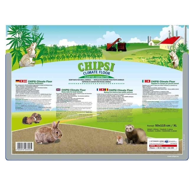 Chipsi Climate Floor Hemp Mat for Small Animals Extra Large 115 x 50cm