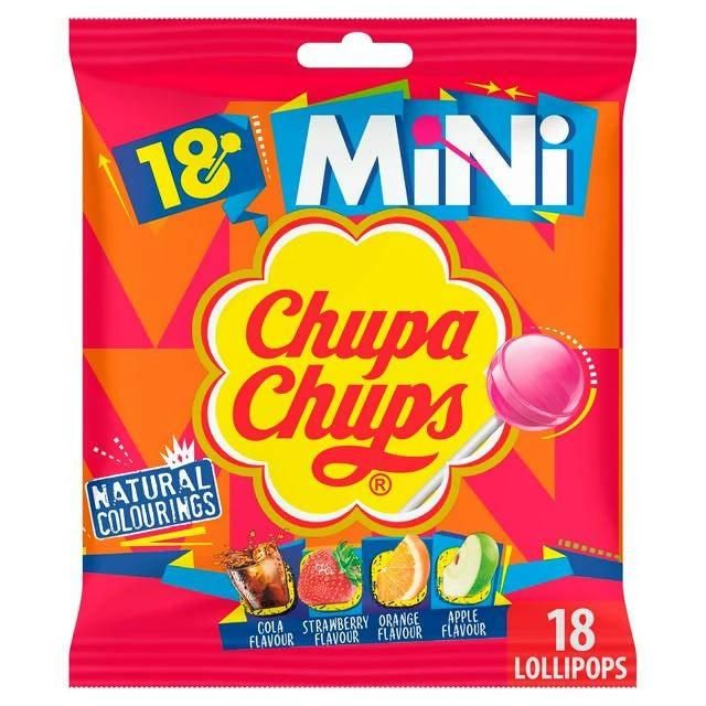 Chupa Chups The Best of Mini Lollipops Bag 18pk 120g