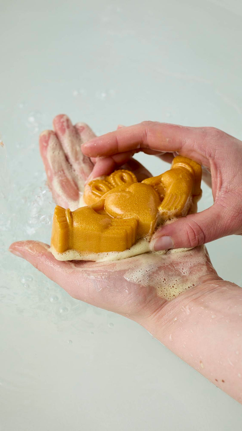 Lush handmade Claddagh soap with red lustre - British product