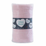 Clair De Lune Cotton Cellular Blanket Large Grey Pink