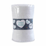 Clair De Lune Cotton Cellular Blanket Large Grey White