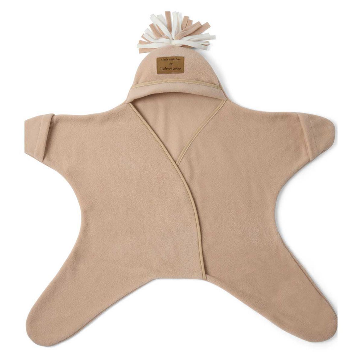 Clair de Lune Oatmeal Star Fleece Baby Wrap Blanket