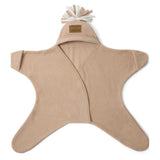 Clair de Lune Oatmeal Star Fleece Baby Wrap Blanket