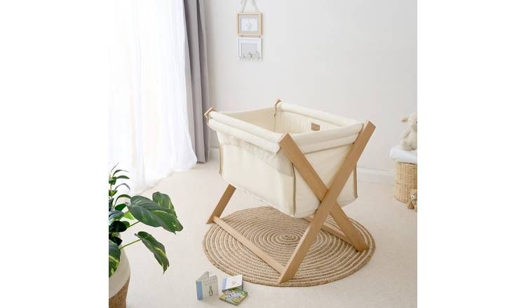 Clair De Lune Organic Folding Cream Crib