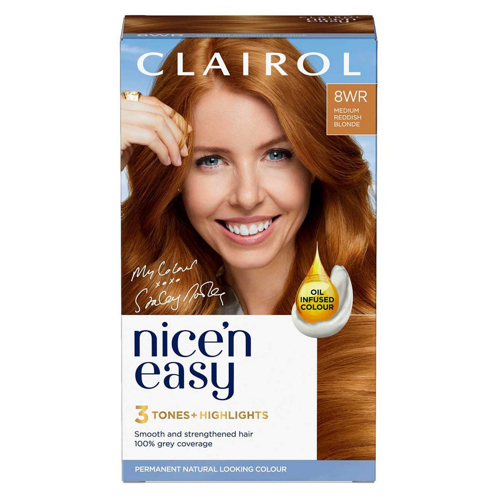 Clairol Nice'n Easy Crème Oil Infused Permanent Hair Dye 8WR Golden Auburn 177ml
