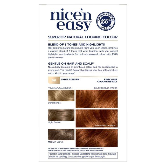 Clairol Nice'n Easy Hair Dye 6R Light Auburn