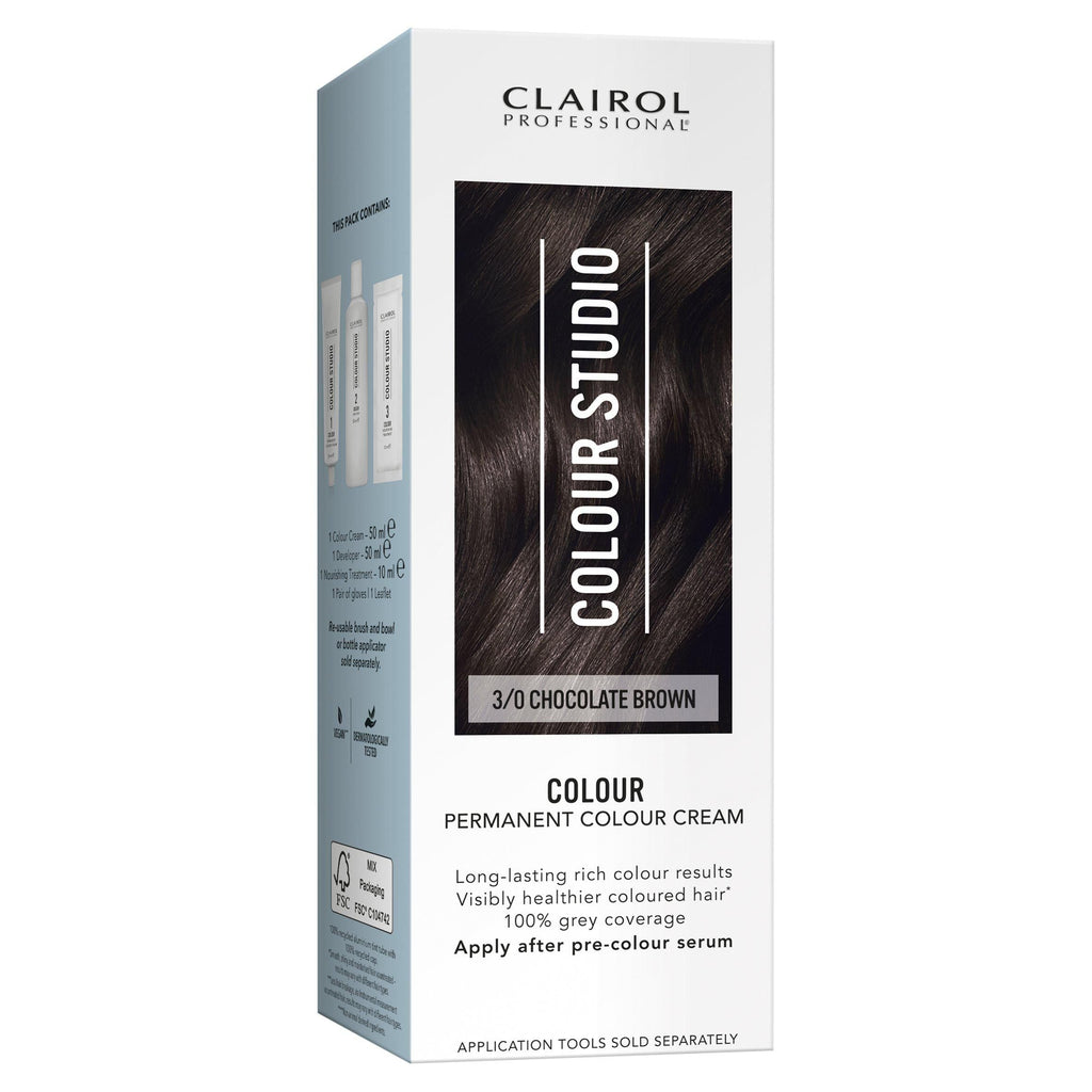 Clairol Professional Colour Studio 3/0 Chocolate Brown Permanent Colour Cream