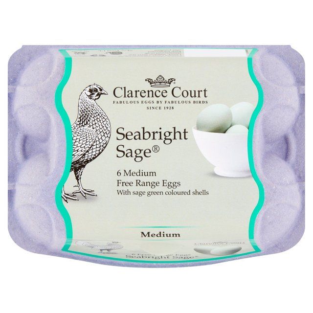 Clarence Court Free Range Seabright Sage Eggs   6 per pack