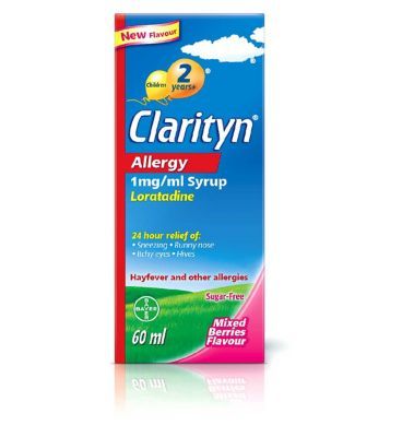 Clarityn Allergy 1mg/ml Syrup Sugar Free Mixed Berries Flavour 60ml