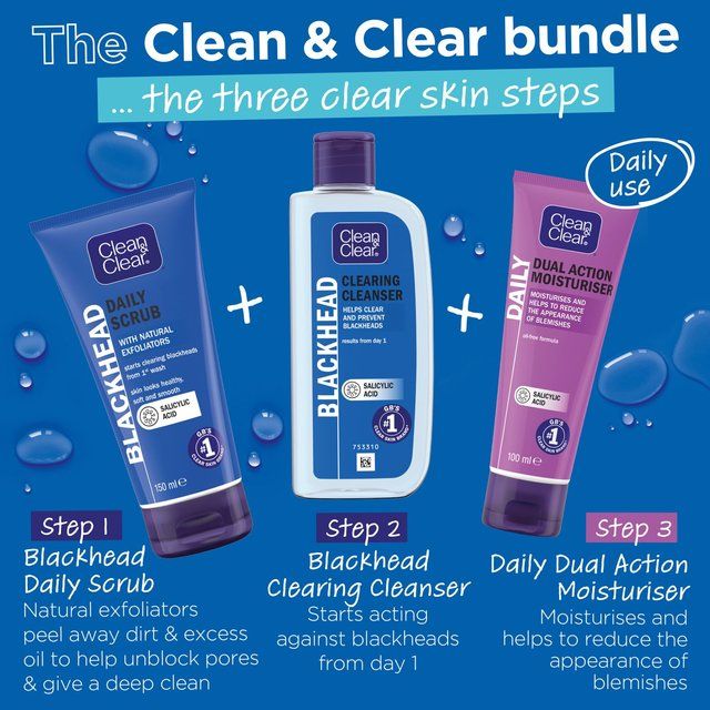 Clean &amp;amp; Clear Blackhead Clearing Daily Scrub   150ml