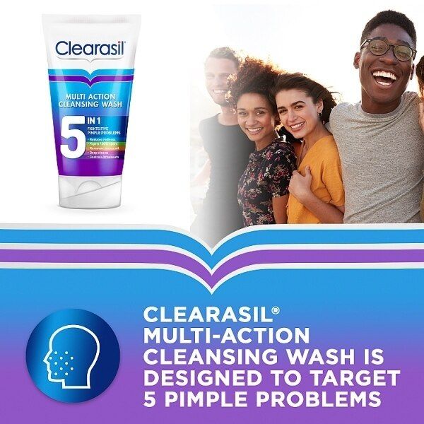 Clearasil 5 in 1 Multi-Action Acne Face Wash 150ml