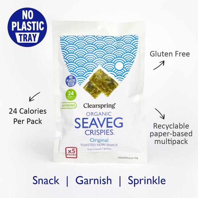 Clearspring Organic Seaveg Crispies Multipack - Original   5 x 4g