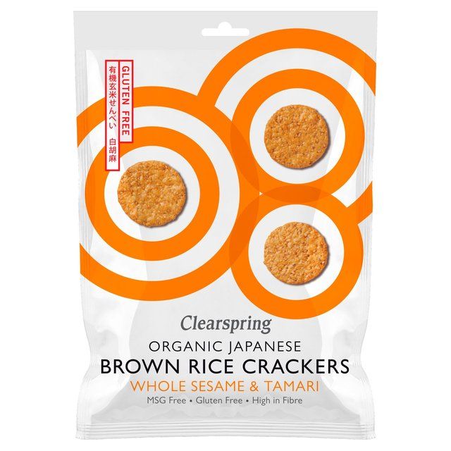 Clearspring Organic Whole Sesame Brown Rice Crackers Default Title