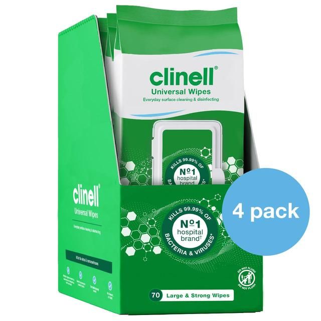 Clinell Universal Wipes   4 x 70 per pack