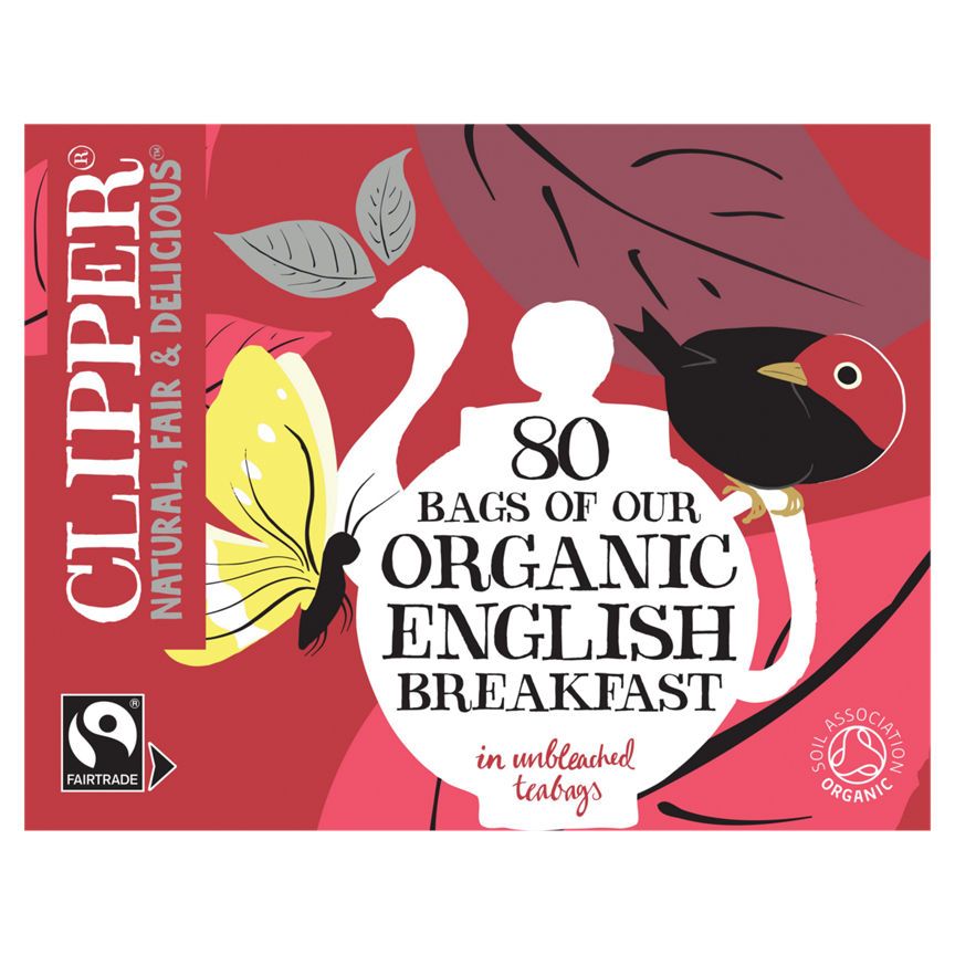 Clipper Fairtrade 80 Organic English Breakfast Bags 232g