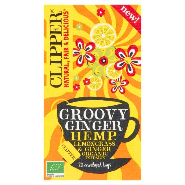 Clipper Groovy Ginger Hemp Lemongrass &amp;amp; Ginger Organic Infusion   20 per pack